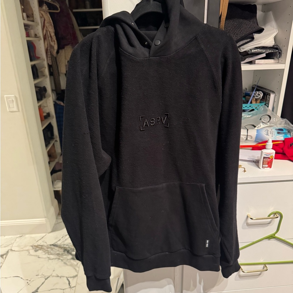 ASRV XL REVERSIBLE HOODIE BLACK NEW